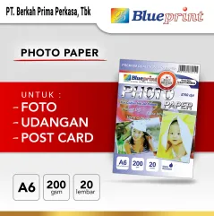 Kertas Foto Glossy  Glossy Photo Paper BLUEPRINT A6 200 gsm