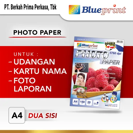 Kertas Foto Kertas Foto  Double Sided Photo Paper BLUEPRINT A4 150 gsm ~item/2021/10/23/photo paper doube sided a4 150 gsm