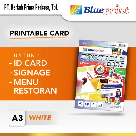 Kertas ID Card Kertas PVC ID Card BLUEPRINT Printable Card White Double Side 830 Micron  A3 ~item/2021/10/23/printeable card white a3