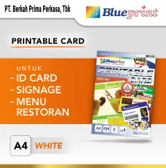 Kertas PVC ID Card BLUEPRINT Printable Card White Double Side A4