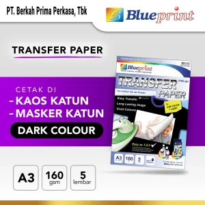 Kertas Transfer  Kertas Transfer / Transfer Paper Dark BLUEPRINT A3 - Tshirt katun<br> 1 ~item/2021/10/23/transfer_paper_dark_a3