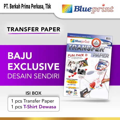 Kertas Transfer  Kertas Transfer  Transfer Paper Fun Pack TShirt Dewasa BLUEPRINT ~item/2021/10/23/transfer paper fun pack dewasa