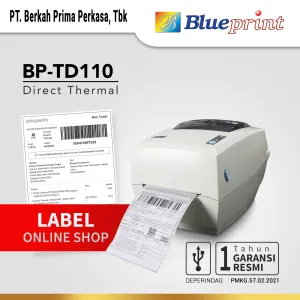 Printer Label Barcode Printer Barcode Thermal / Printer Label Resi BLUEPRINT BP - TD110 - USB 1 ~item/2022/10/13/bp_td110_tokopedia