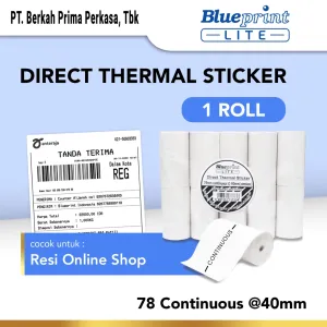 Sticker Label Portable<br> Direct Thermal Sticker , Label Stiker Portable BLUEPRINT Lite 78 Continuous @40mm - 1 Roll 1 ~item/2022/10/4/whatsapp_image_2022_10_04_at_09_24_49