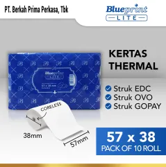 Kertas Struk  Kertas Kasir  Kertas Thermal BLUEPRINT Lite 57x38 mm  57x38os