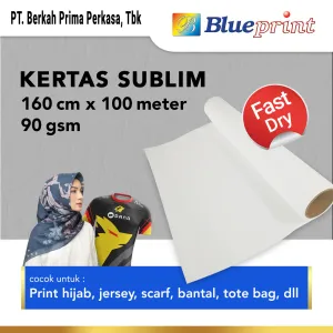 Printer Sublim Kertas Sublim Roll BLUEPRINT 160 x 100 meter Sublimation Paper 90 Gsm 1 ~item/2022/12/8/kertas_sublim_160cm_x_100m_slide_1