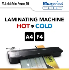 Mesin Laminating BLUEPRINT LM125 Hot and Cold Laminating Machine A4 F4