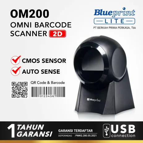 Scanner Omni Barcode Scanner OM200 BLUEPRINT 2D Auto Scan QR code  Barcode ~item/2022/7/20/omni scanner 2d tanpa harga