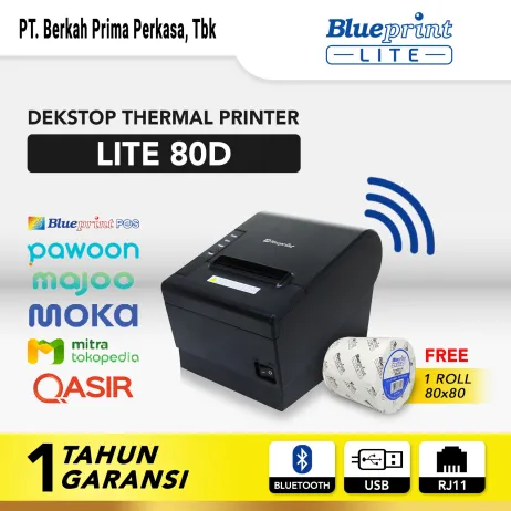 Printer Thermal Printer Kasir Thermal BLUEPRINT Lite80D USB  Bluetooth  RJ11 ~item/2022/7/20/printer thermal lite 80d tanpa harga1