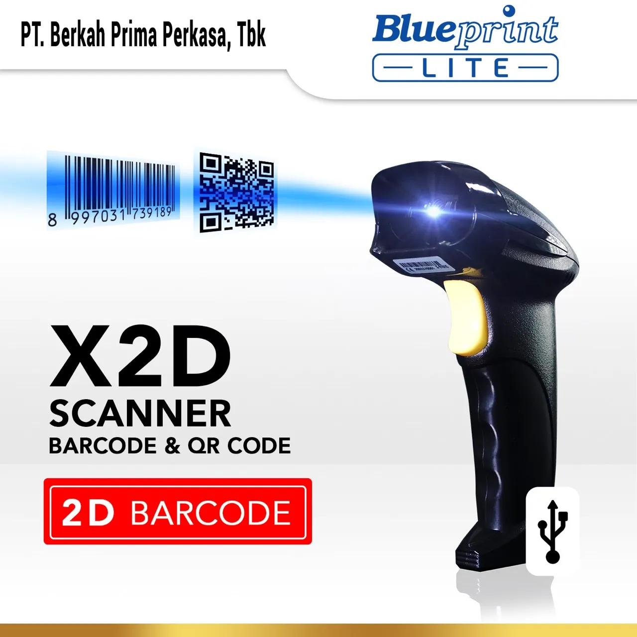 Barcode Scanner 2D USB BLUEPRINT BP-LITEX2D, Scanner