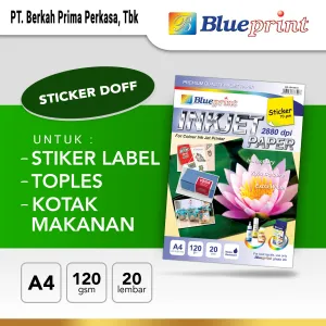Kertas Stiker<br> Sticker Inkjet Paper A4 BLUEPRINT Kertas Stiker Inkjet 70 Gsm - 20 Lembar 1 ~item/2022/9/23/inkjet_paper_sticker_a4_v2
