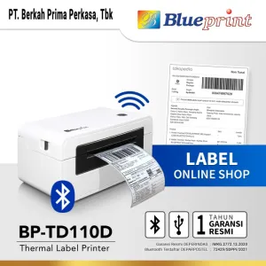 Printer Label Barcode Printer Barcode Thermal / Printer Label Resi BLUEPRINT BP - TD110D (USB+Bluetooth) 1 ~item/2022/9/8/d