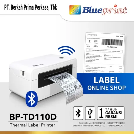 Printer Label Barcode Printer Barcode Thermal  Printer Label Resi BLUEPRINT BP  TD110D USBBluetooth ~item/2022/9/8/d